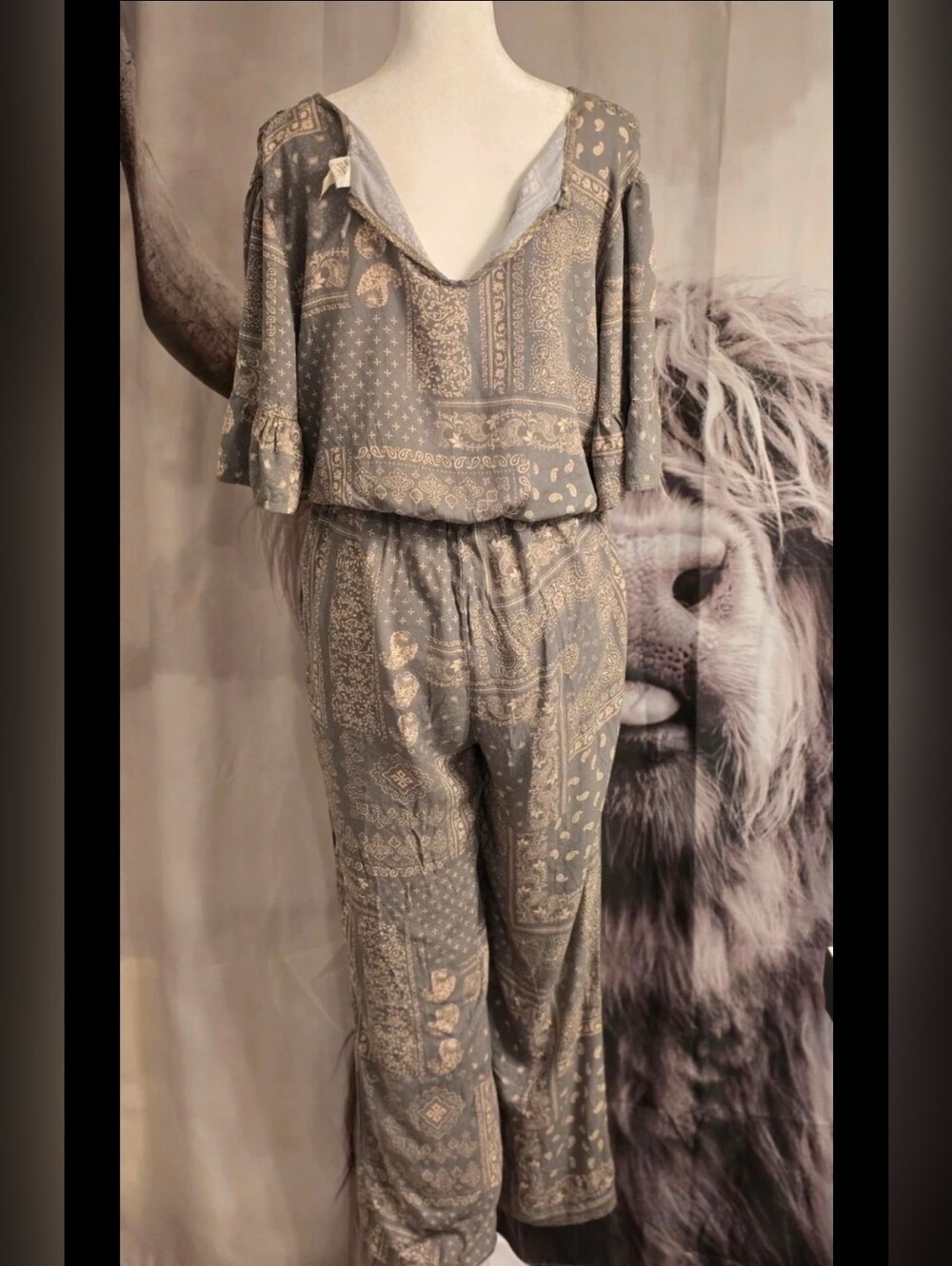 Boho paisley jumpsuit - Picture 2 of 5